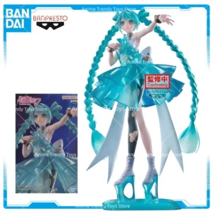 In stock Original BANPRESTO EVOLVE Clearluxe Emerald Gem Hatsune Miku Anime Figure Toys Model Collection Action Doll Gift WY