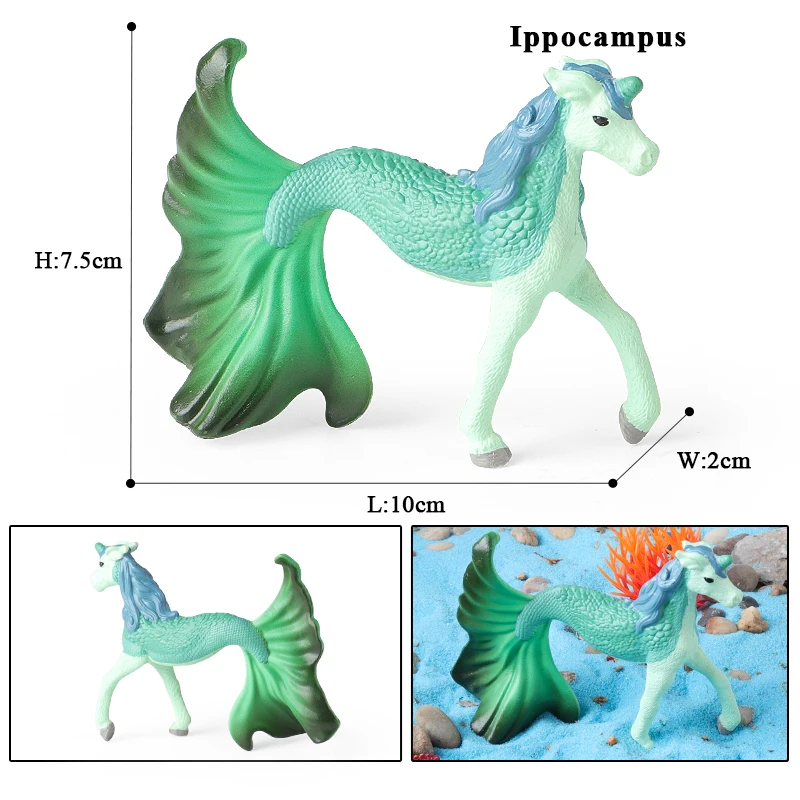 Oenux Beauty Fish Princess Mermaid Action Figures Model Elves Elf Pegasus Animal Figurines Doll Kid Toy Girl Gift Cake Toppers - Image 7