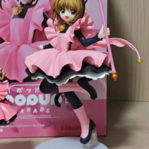 Authentic Gsc 22cm  Sakura Kinomoto Sakura Pup L Size Figure Black Cat Style Outfit Anime Collectible Statueon In Stock