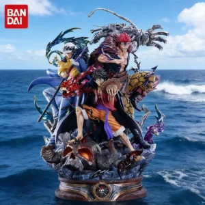 20cm One Piece Figures Battle of Onigashima Supernova Three Captains Straw Hat Luffy Kid Law Scenes Figures Anime Models Toys