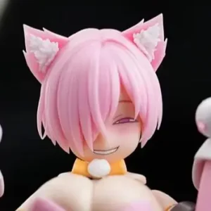 SH MU084A MU084B PUNI MOFU 1/12 Pretty Cat Rabbit Girl Cute Sweet Expression GK Conversion Parts  For 6in Action Figure DIY