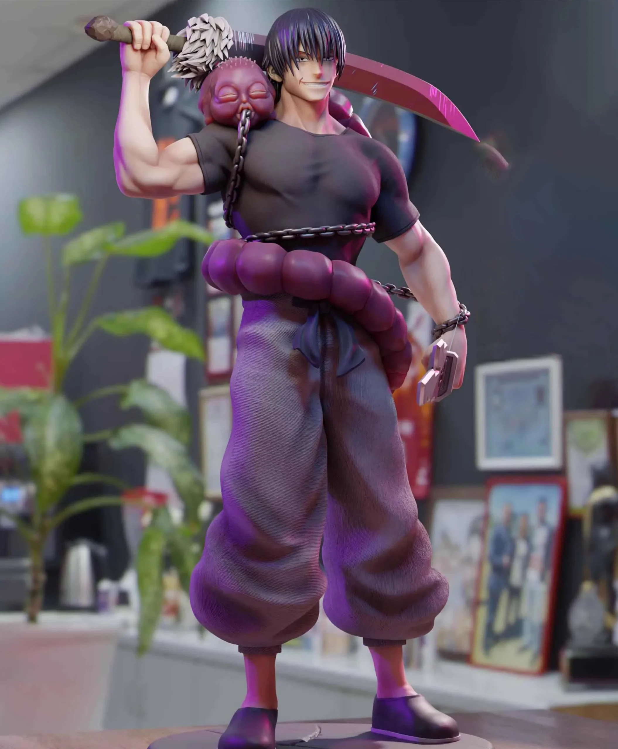 JJK Anime Figure Fushiguro Toji figurine andsome smiling combat standing Action figure Toy Collectible for boys girls Anime gift - Image 4