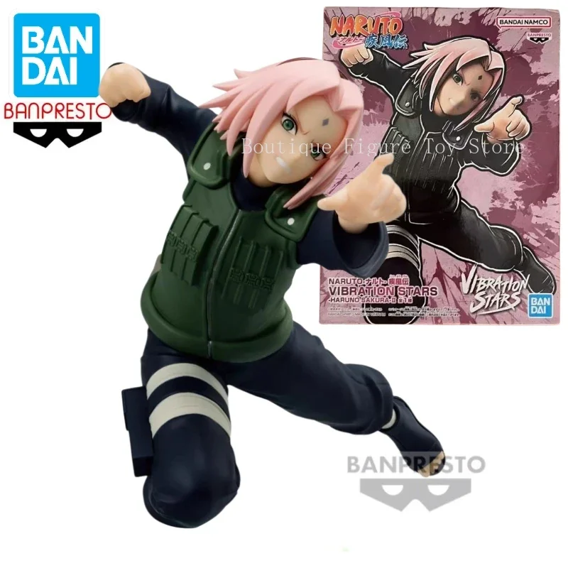 In Stock Vibration Stars HARUNO SAKURA-Ⅱ Anime Figure Shippuden Haruno Sakura 14cm PVC Action Figurals Model Toys Ornament Gifts