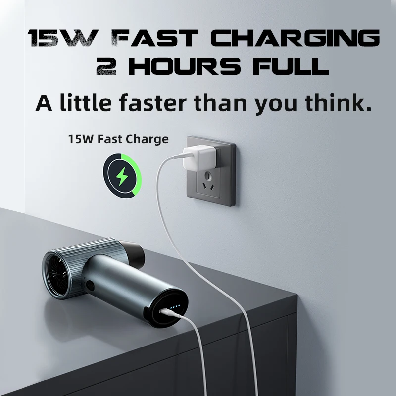 X7 Violent Blower 500g Blowing Force 40mm Brushless Motor X7 Turbo Fan With 4 Wind Nozzles Air Duster For PC Keyboard Cleaning