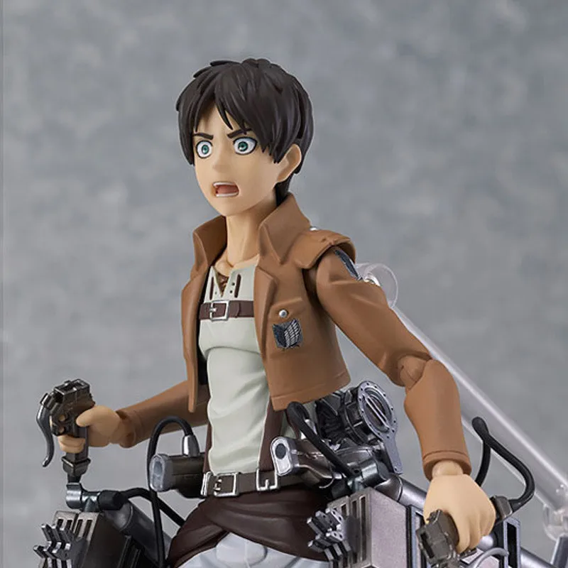 Anime Figure Attack On Titan Eren Jaeger Standing Holding Sword Detachable Model Toy PVC Collection Desktop Ornaments 14CM - Image 5