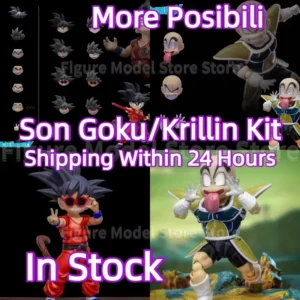 In Stock More Posibili Dragon Ball SHF Son Goku Innocent Challenger Krillin Heads Kit Headsculpt Anime Action Figures Toys