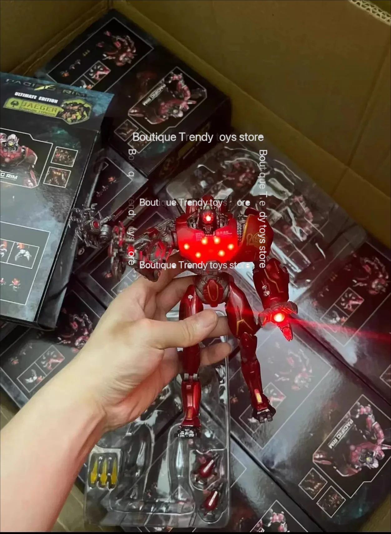 IN STOCK 20CM LED Light Glowing Pacific Rim Gipsy Danger Crimson Typhoon Cherno Alpha NECA Action Figure Collectible Model Toy