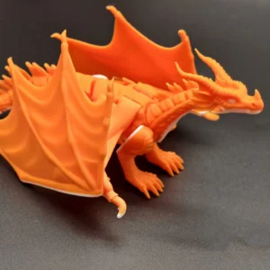 3D-Printed Flexible Wings Dragon, Flexible Fidget Toy, Fantasy Desk Decor,Gift for Him