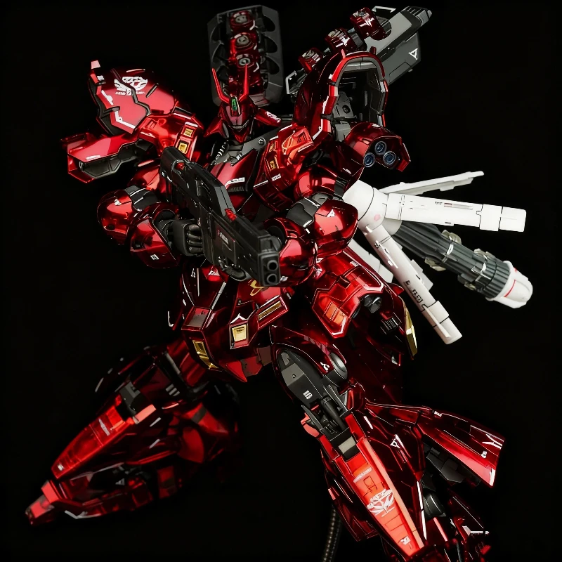 In-Stock RG 1/144 Sazabi Clear Color Mechanical Core Plating Assembly Model Kit Action Figure Desktop Decoration Trendy Toy Gift