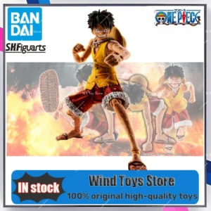 In Stock Bandai S.H.Figuarts One Piece SHF Monkey D Luffy Battle At Best Mobile Anime Action Figure Model Toy Collection Gift