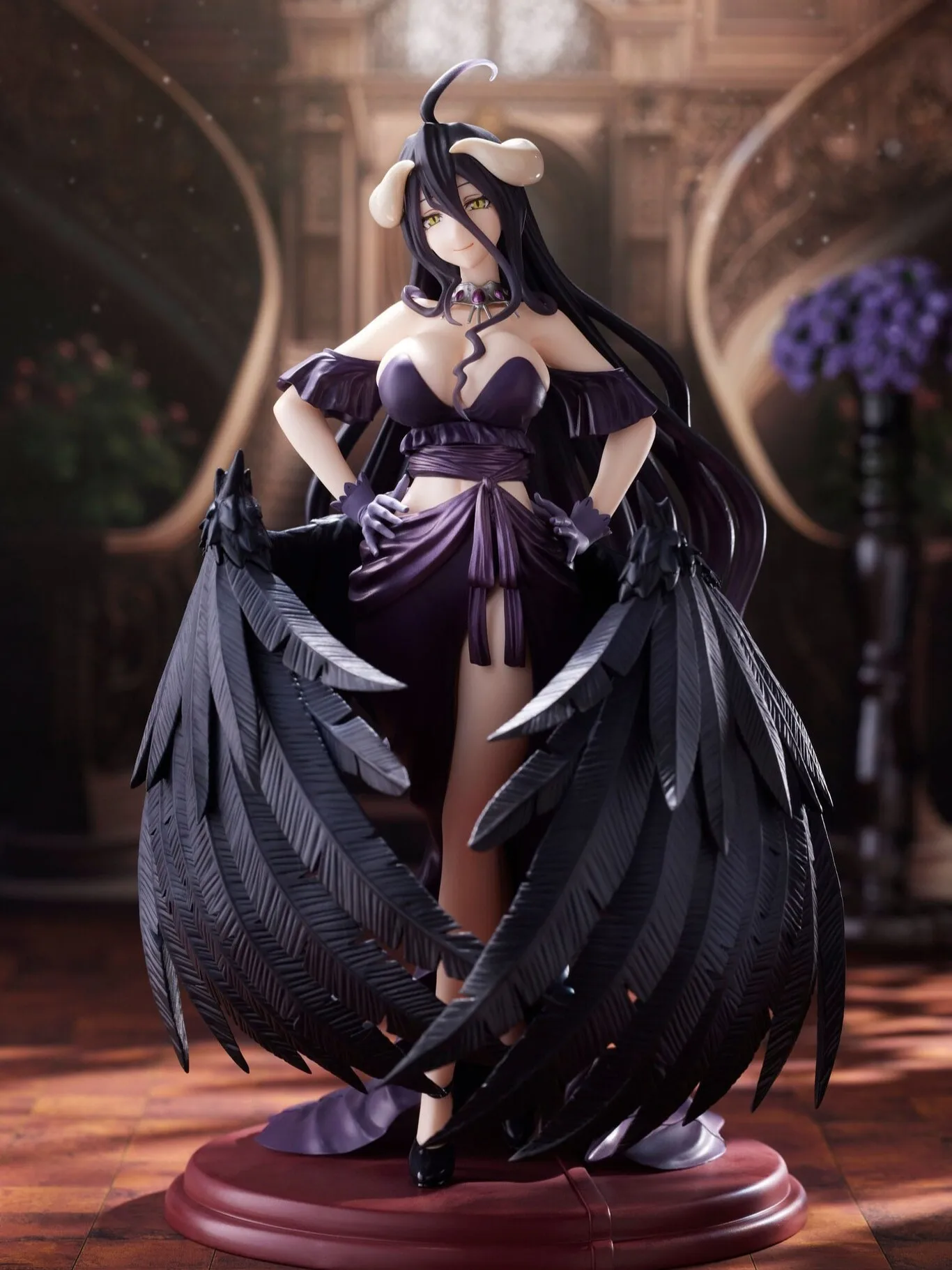 Judai 20cm Original Taito Artist MasterPiece AMP Overlord Albedo Black Dress PVC Action Figure Model Doll Toys