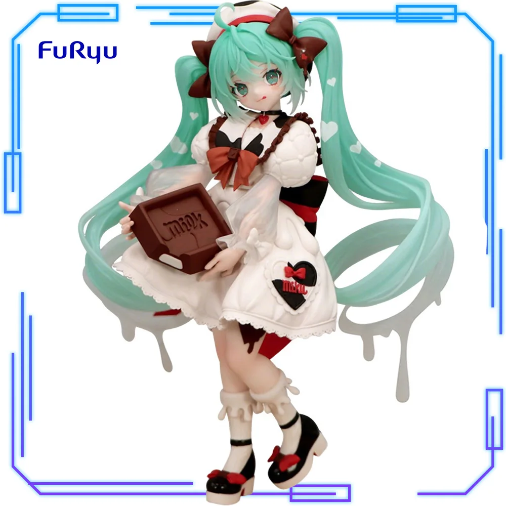 In Stock FuRyu Original Genuine Piapro Characters Hatsune Miku Tirol Chocolate Trio-Try-iT Figure Milk Ver. 18cm Model Toys Gift