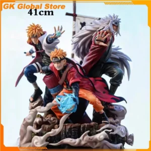 40cm Naruto Anime Figure Uzumaki Naruto Jiraiya Namikaze Minato statue Action Figure collect Pvc Model Doll Childrens Gift Toys