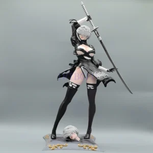 33cm 2B Pod 042 YoRHa No. 2 Type B 1/6 Two Head Ver Japanese Anime PVC Action Figure Toy Game Collectible Model Doll