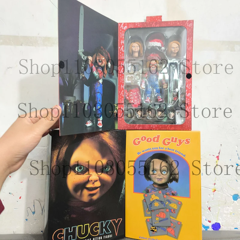 NECA Good Guys Christmas Chucky Doll Child’s Play Bride Of Chucky Ultimate Chucky Gets Lucky Action Figure Model Toys Doll Gift
