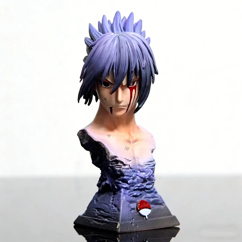 36cm Ninja Anime GK Uchiha Sasuke Rebirth 2.0 Two Headed Action Figure Light Up Base Collectible Model Statue Toy Ornament Gift - Image 4