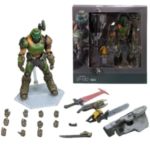 17cm Figma Sp-140 Doom Slayer Eternal Action Figure Anime Destroy Warrior Movable Model Statue Collection Desktop Decor Toy Gift