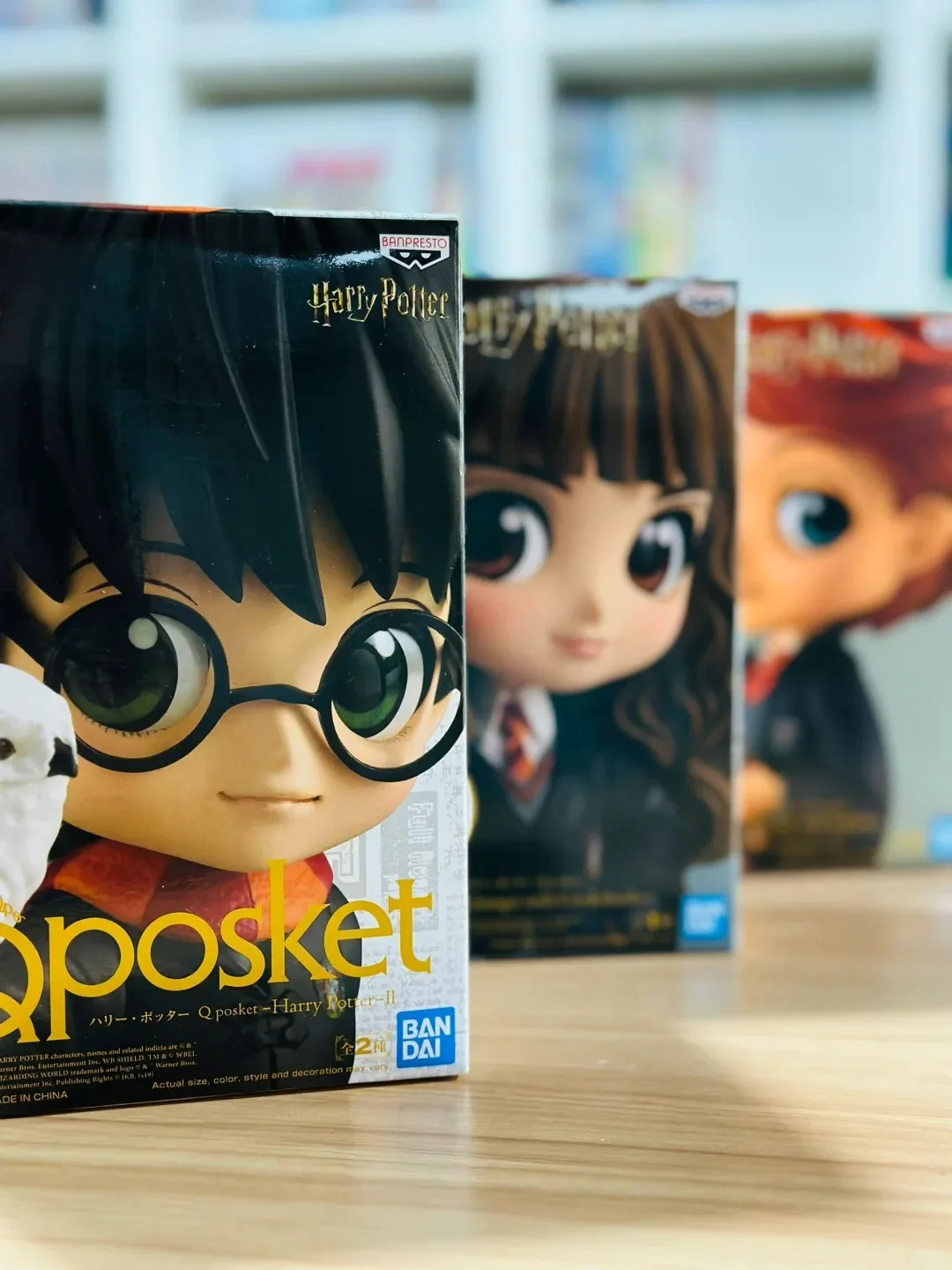 14cm Original Bandai Q Posket Harrys Potter Series Version Role Draco Malfoy Hermione Action Figure Anime Collectible Kids Dolls - Image 4
