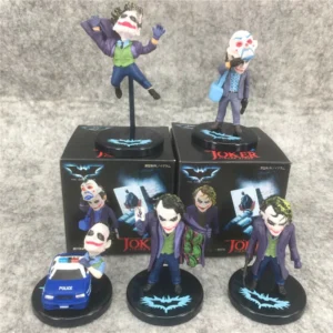 5pcs/set The Dark Knight Joker PVC Action Figure Collectible Model Toy 6~10cm Joker Toys