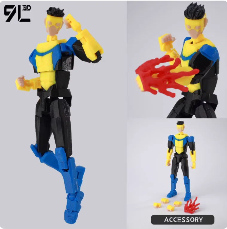 9L3D Printed Invincible Anime Action Figures Lucky 13 Dummy 13 Multi-Jointed Superheroes Model Toy Collectible Ornaments Gift - Image 22