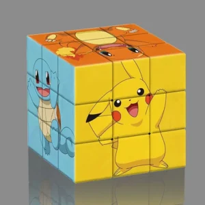 Pokémon Pikachu Squirtle Third-order Rubik's Cube Toys for Children Educational Smooth Cartoon Creative Toys Children's Gifts