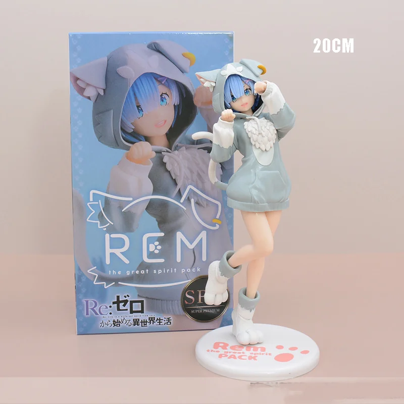 Anime Re:Zero kara Hajimeru Isekai Seikatsu Rem Figure Model Ram Puck Starting Dresses PVC Emilia Collection Gift Toy