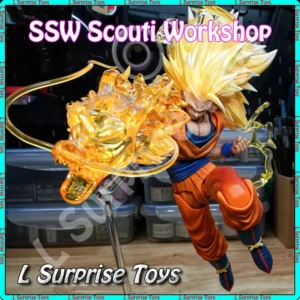SSW Scouti Workshop Dragon Ball Super Saiya 3 Son Goku Head Accessories Special Effect Dragon Fist Anime Action Figure Toys Gift