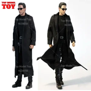 1/6 Black Windbreaker Coat Clothes Accessory Model Fit 12'' HT PH JO Muscle Body Male Soldier Action Figure Body Dolls Toys