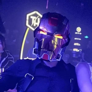 Iron Man MK17 Jarvis Voice Controlled Auto Open Close Electronic Helmet Mask Face Cover Collectible Toy Decor For Superhero Fans