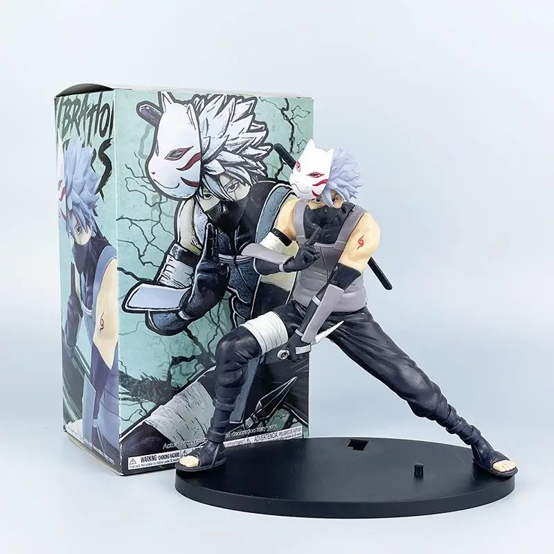 New Naruto Anime Figure 18cm Hatake Kakashi PVC Action Figure Model Doll car Ornaments Collections Toy Gifts