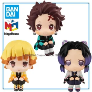 100% MegaHouse Original Look Up  Kimetsu No Yaiba Agatsuma Zenitsu - Kamado Tanjirou - Kochou Shinobu Anime Cartoon Gifts Toy