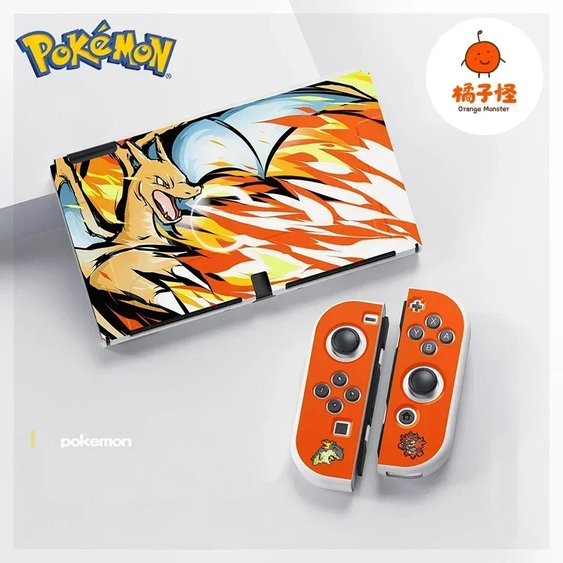 Anime Pikachu Charizard Gengar Joystick Cover Thumb Stick Grip Nintendo Switch Oled Button Caps NS Lite Joy-Con Gamepad Case