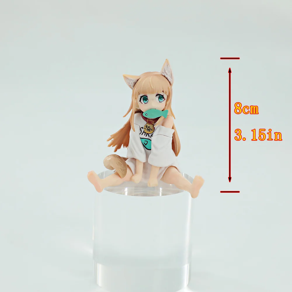 8CM Anime Uchi no Neko ga Onnanoko de Figure Kawaii Kinako 1/6 Osuwari Osakana ver Sitting Cute Model Toy Gift Action Figure PVC