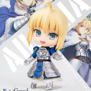 GSC Fate/Grand Order Saber Artoria Q-version Posable Figure PVC 10cm True Name Release Anime Toy Collectible Official In-Stock