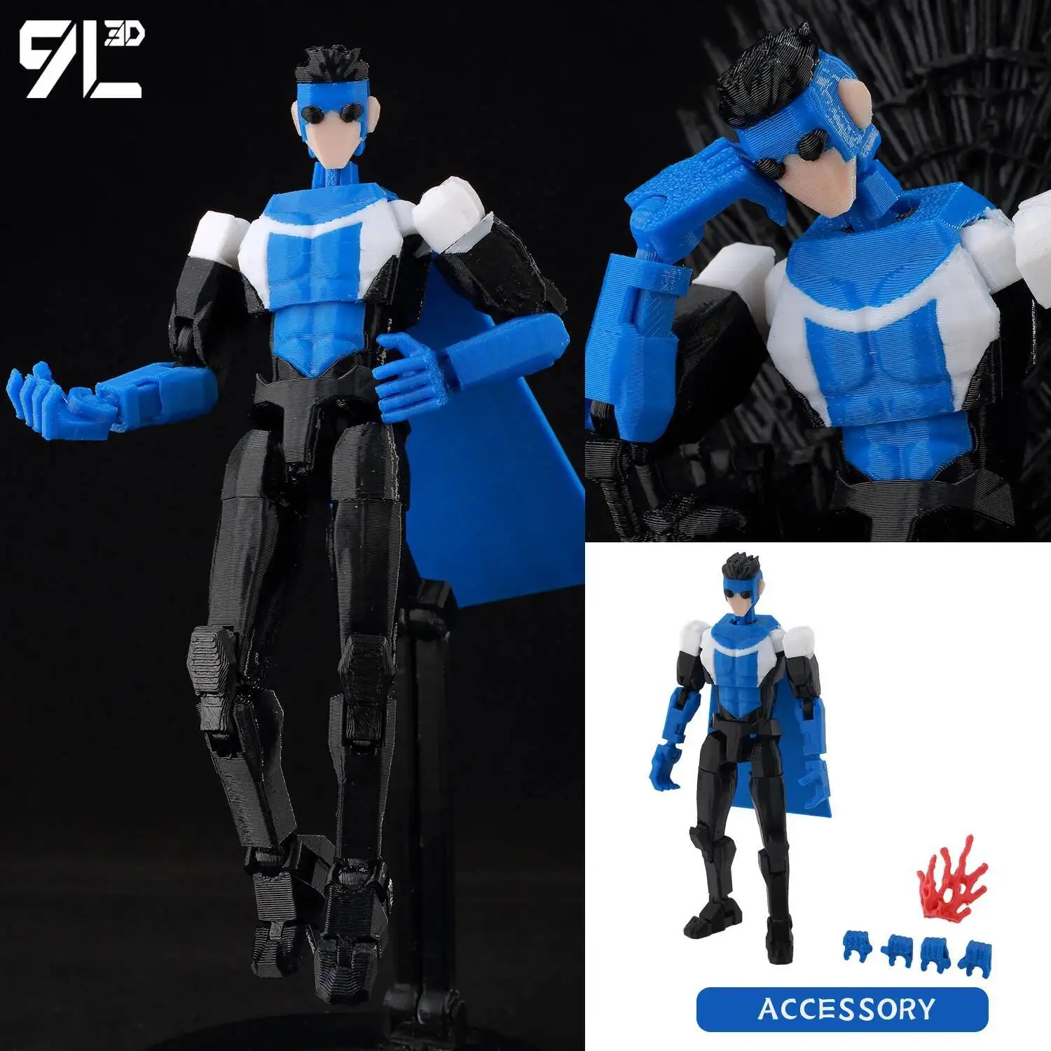9L3D Printed Superheroes Invincible 2.0 Anime Multi-Jointed Shapeshift Toys Action Figures Mannequin Model Ornaments Gifts - Image 30