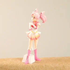Anime 17cm Sailor Moon Action Figurine Pretty Guardian Chibiusa Figure The Movie Glitter Glamours Super Sailor Kid Girl Toy Gift