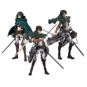 Attack on Titan Figure Max Factory figma Mikasa Ackerman Eren Yeager Levi Ackerman PVC Action Figure Toy Game Collection Doll