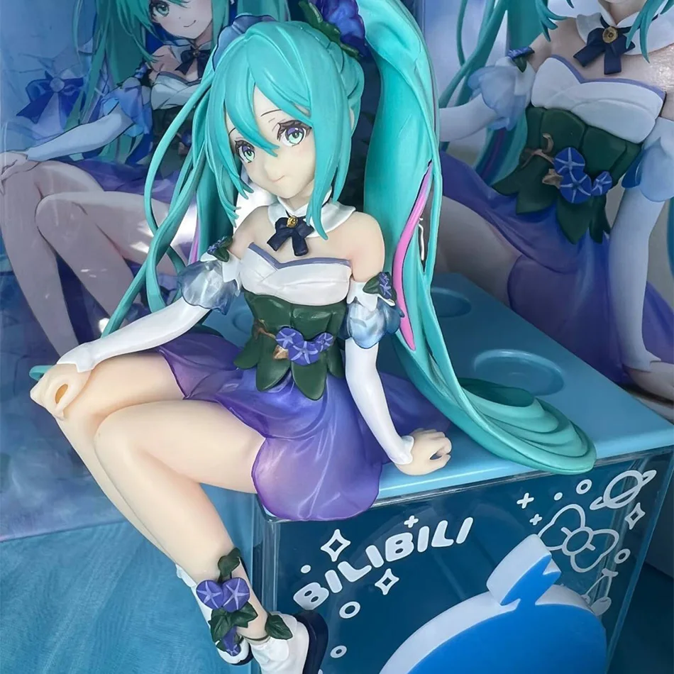 New 15cm Hatsune Miku Morning Glory Fairy Anime Figure PVC Action Model Ornament Noodle Stopper Collectible Toy Gift