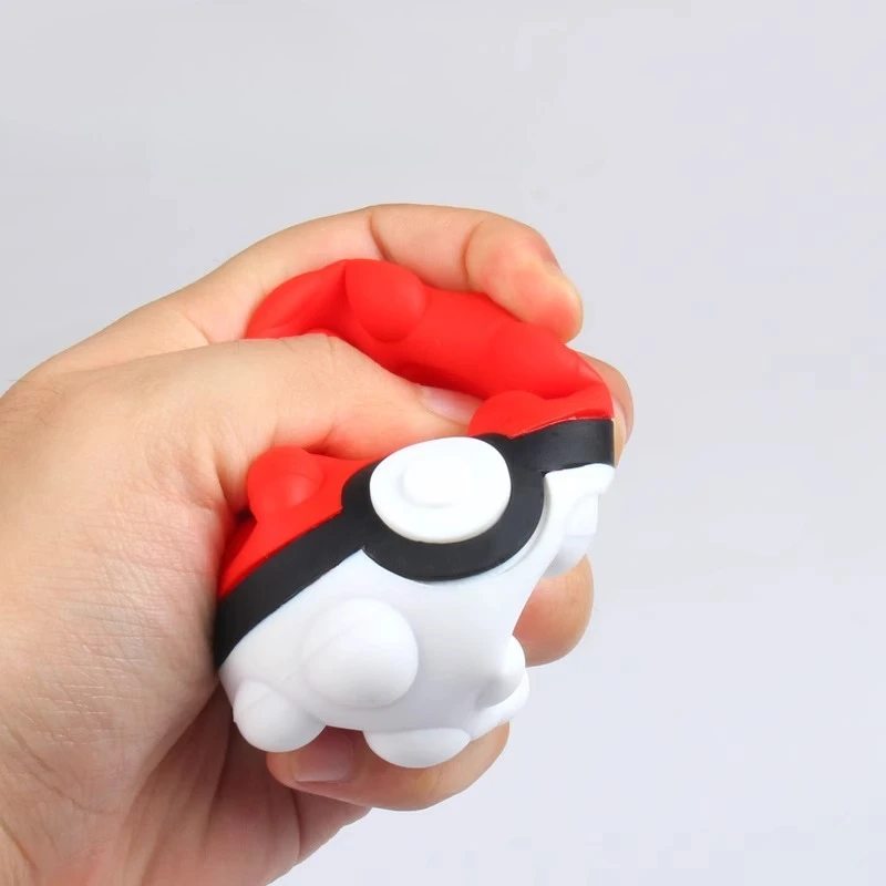 Pokemon Anime Poke Ball Squeeze Toy Anime Figure Kawaii Pet Toy Soft and Resistant To Falling Elf Poke Ball Toys Gifts