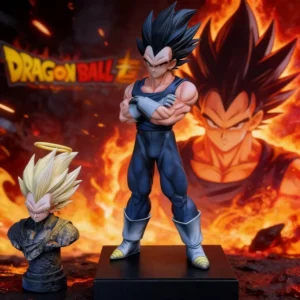 Dragon Ball Z Majin Vegeta Figure Replace Head Hell Vegeta Super Saiyan Action Figures 27cm/10.63inch Collection Model Toy Gifts
