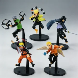 Bandai Naruto Shippuden Figures Uchiha Sasuke Hatake Kakashi Combat Form Collectible figure decorative Model Anime Toys Gifts