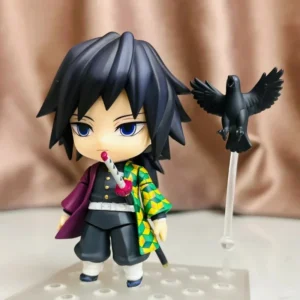 In Stock Genuine Demon Slayer Tomioka Giyu Q Version Anime Action Figure 3 Replace Faces Kawaii Collectible Model Toy Ornament
