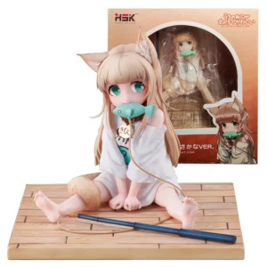 8CM Anime Uchi no Neko ga Onnanoko de Figure Kawaii Kinako 1/6 Osuwari Osakana ver Sitting Cute Model Toy Gift Action Figure PVC
