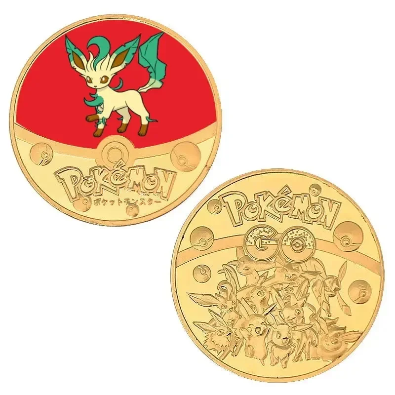 Anime Gold Plated Gold Coin Game Commemorative Coin Pikachu Mewtwo Charizard Gold Coin Game Collection childrens gift