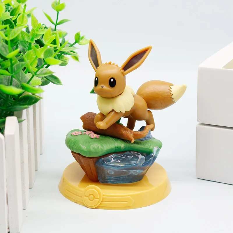 9 Styles Pokemon Eeveelution Figure Set, Complete Espeon Sylveon Glaceon Vaporeon Umbreon Flareon Model Collection Figurine toys