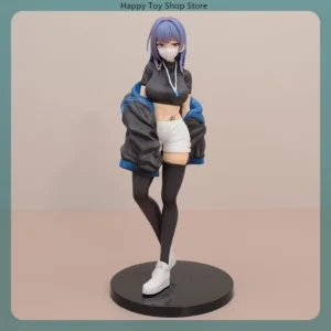 24cm Masked Girl Yuna Illustration Biya Painter Manga Figure Model Statue Boys Collection Desktop Decoration Ornament Toys Gifts