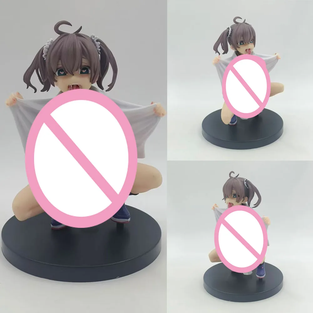 Crouching Addict Anime Figure – Squatting Pose Moe Girl Collectible PVC Statue for Desktop Ideal Gift for Anime Fans