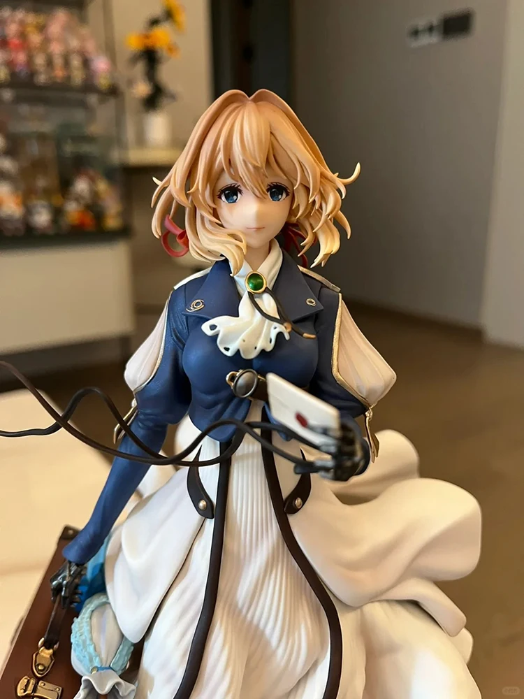 25CM Violet Evergarden Anime Figure Violet Eternal Garden Gk Tide Play Anime Girl Statue Model Tabletop Decoration Xmas Gift Toy