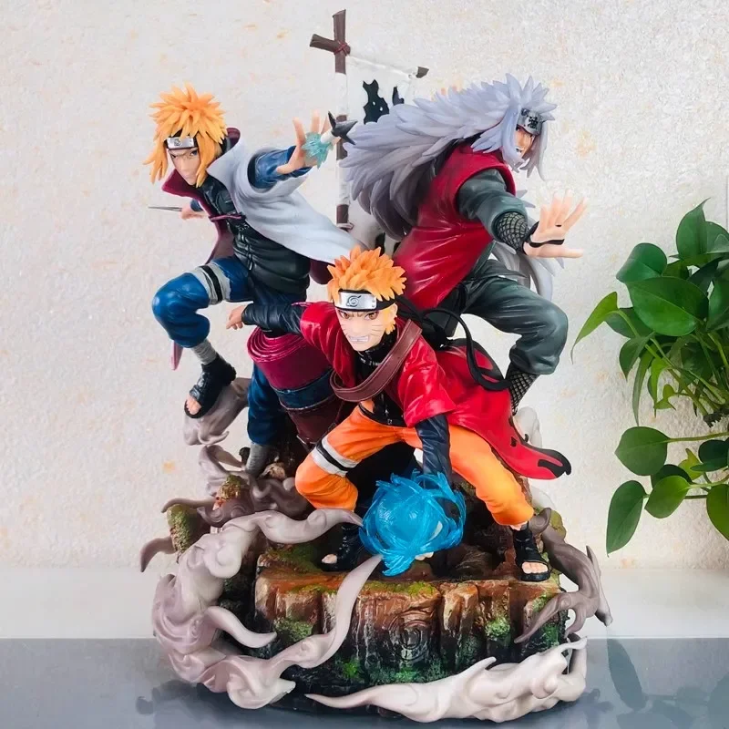 40cm Naruto Anime Figure Uzumaki Naruto Jiraiya Namikaze Minato statue Action Figure collect Pvc Model Doll Childrens Gift Toys - Image 7