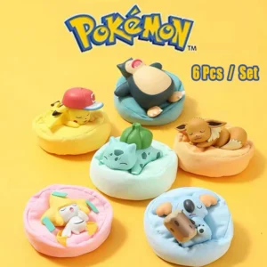 6Pcs/Set Pokemon Pikachu Bulbasaur Anime Figures toys Sleep Starry Dream Series Action Figure Cartoon Birthday gift
